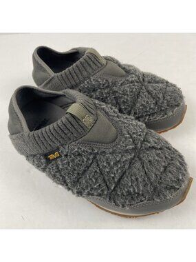 Teva ReEmber Moc  Slipper Shoes Women’s 6 Gray Fleece Mule Slip On